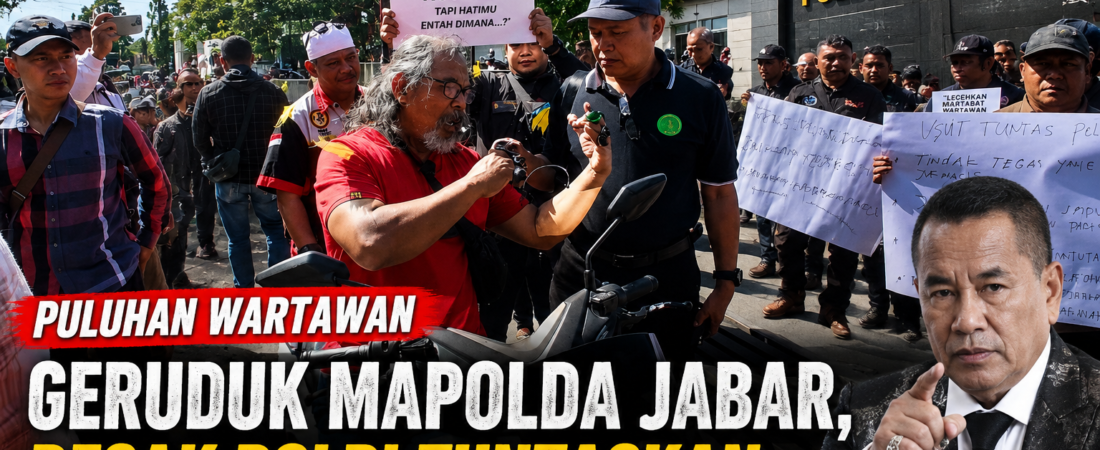 Puluhan Wartawan Geruduk Mapolda Jabar, Desak Polri Tuntaskan Kasus Hotman Paris
